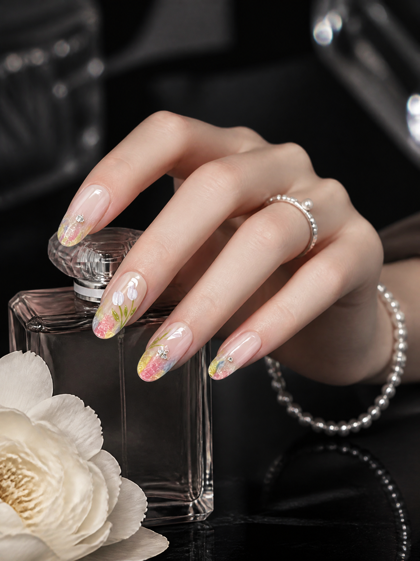 Pastel Tulip Bloom | LUMlix Haute Nail
