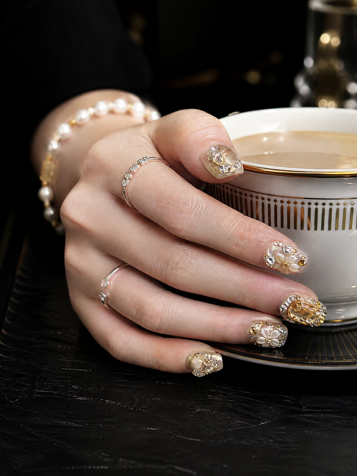 Gilded Flora Reverie | LUMlix Haute Nail
