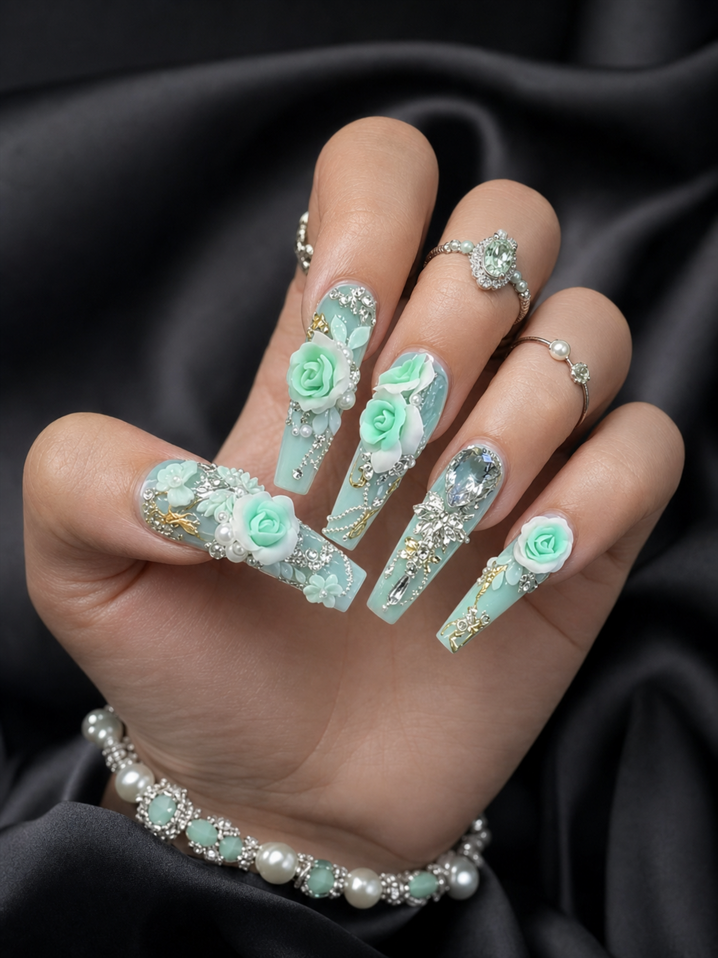Aquamarine Garden | LUMlix Haute Nail