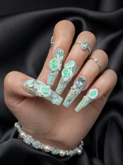 Aquamarine Garden | LUMlix Haute Nail