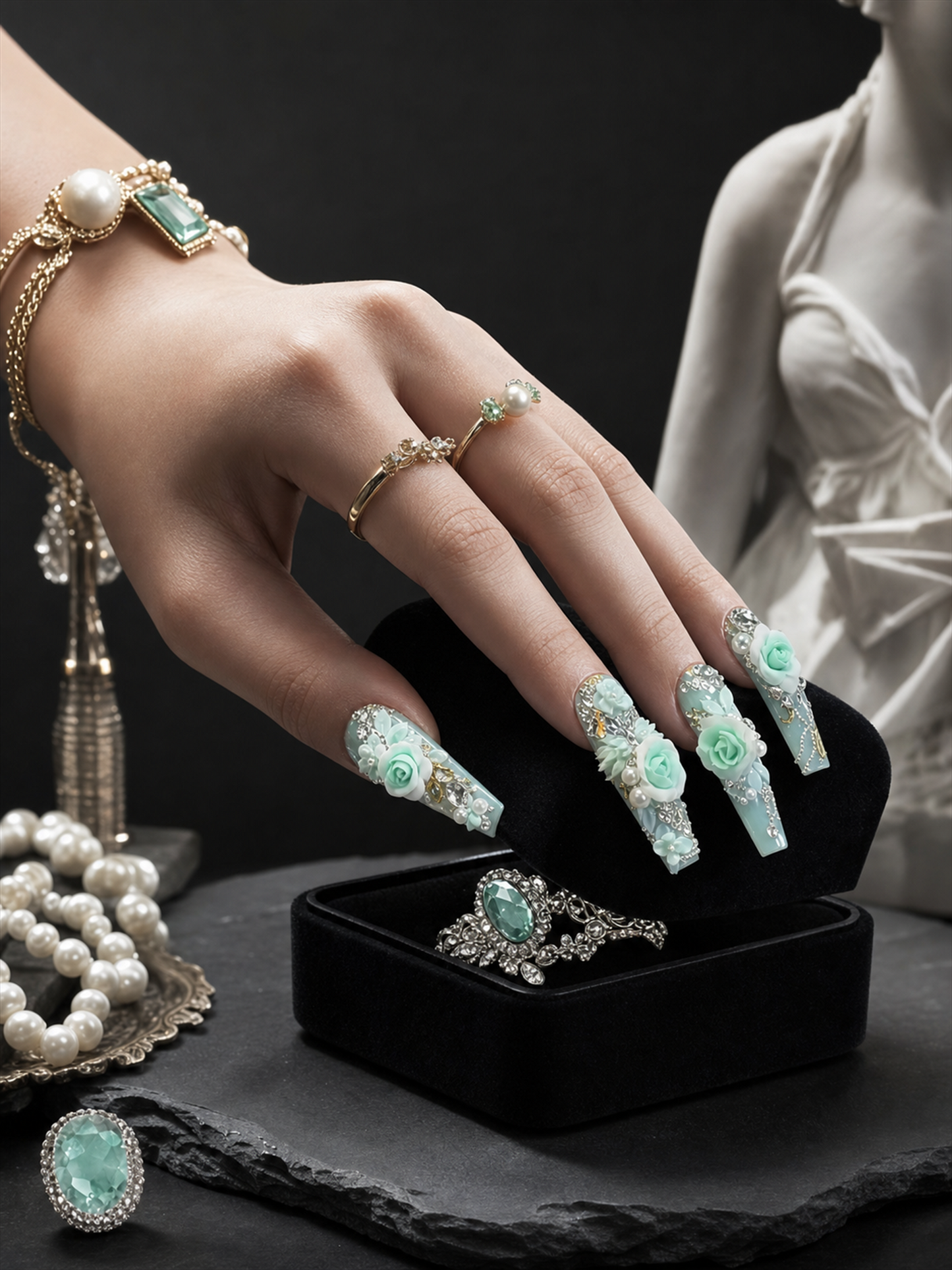 Aquamarine Garden | LUMlix Haute Nail