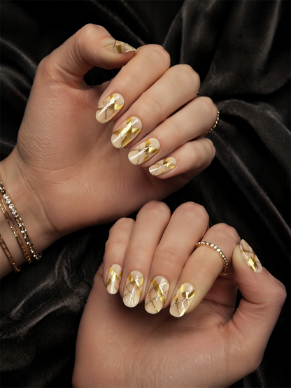 Gilded Geometry | LUMlix Haute Nail