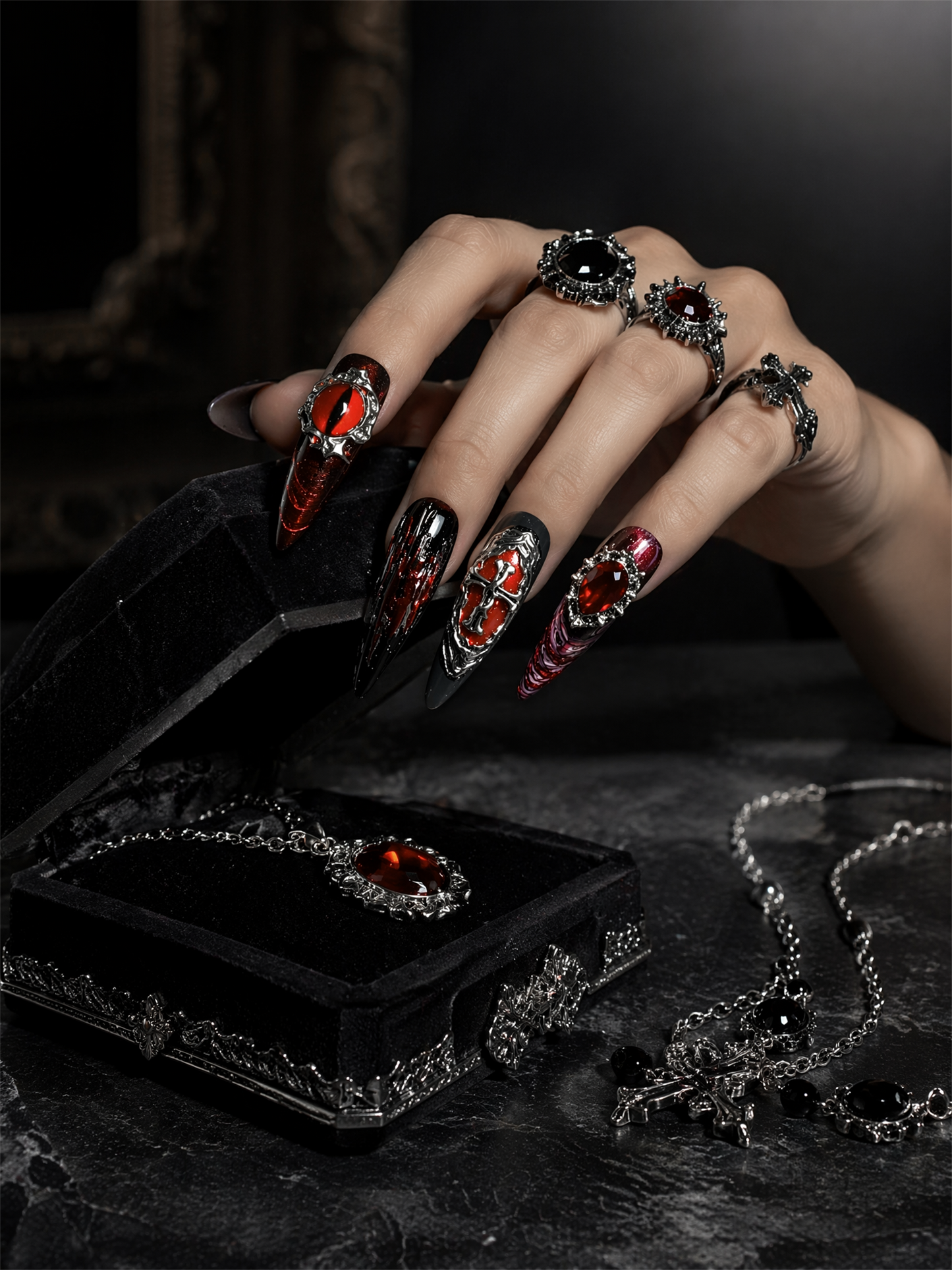 Crimson Abyss | LUMlix Haute Nail