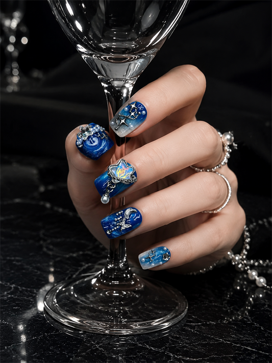 Celestial Midnight Reverie | LUMlix Haute Nail