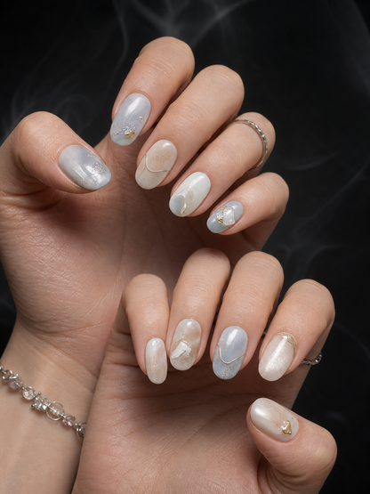Mist & Molten Gold | LUMlix Haute Nail