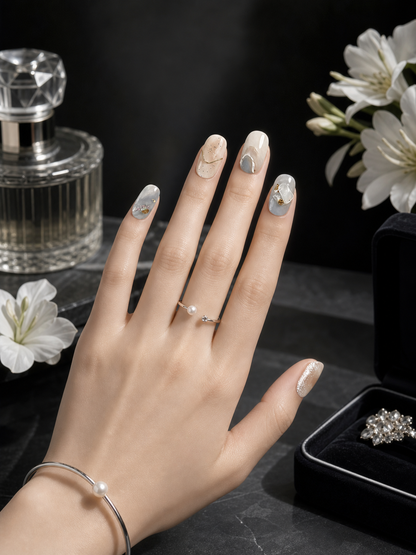 Mist & Molten Gold | LUMlix Haute Nail