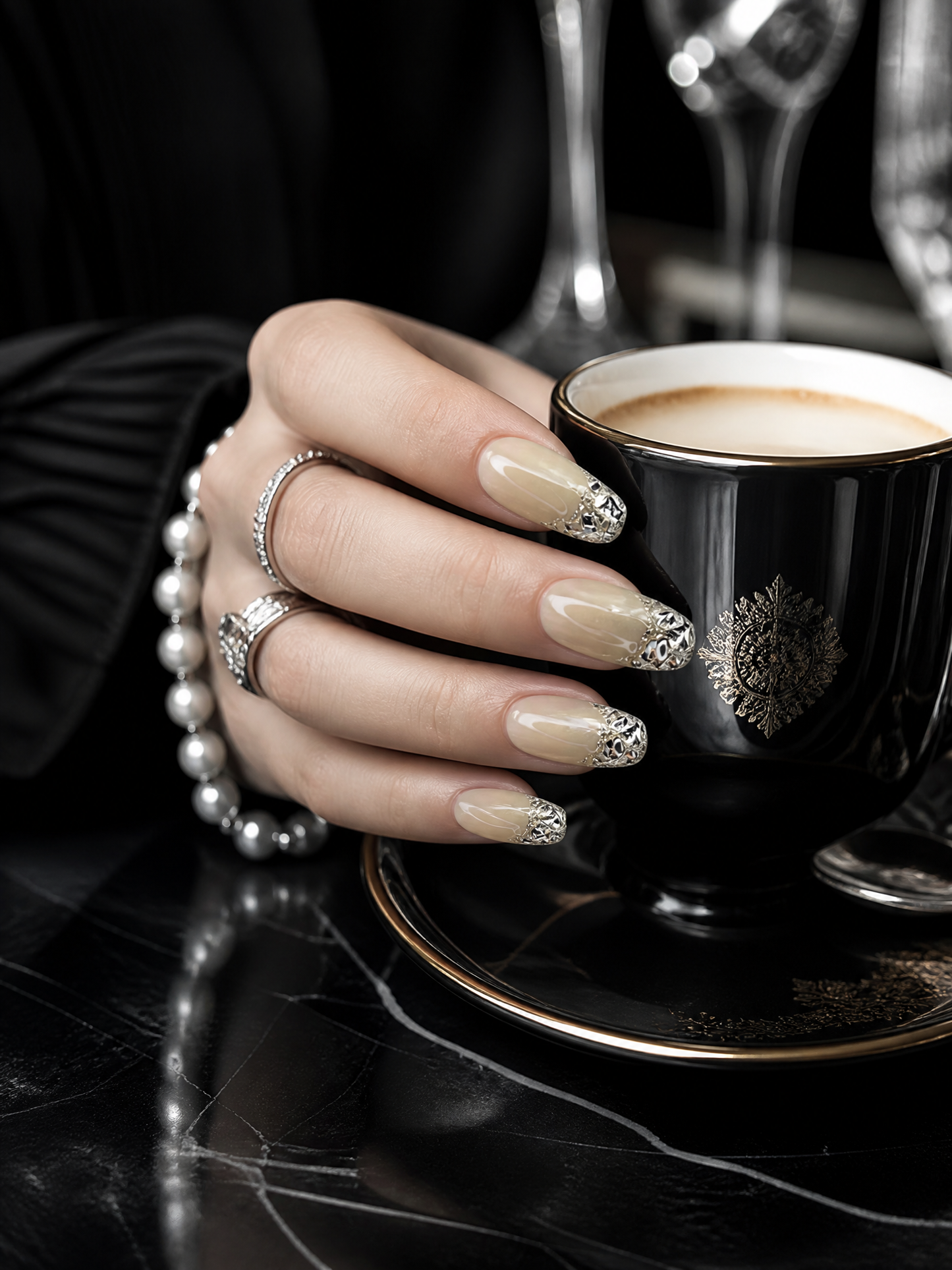 Gilded Frost Reverie   | LUMlix Haute Nail