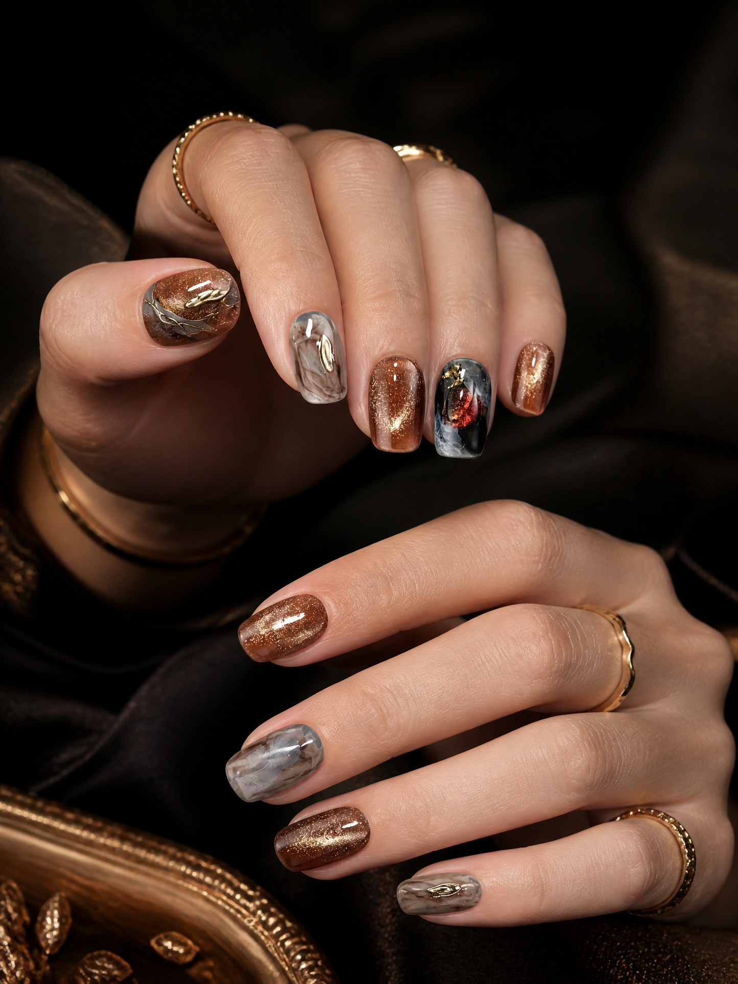 Amber Nebula Alchemist | LUMlix Haute Nail