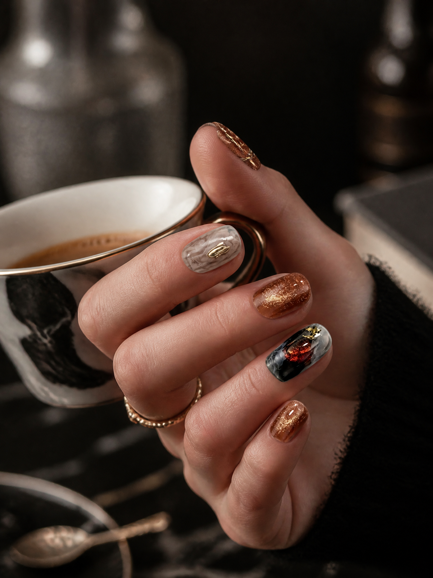 Amber Nebula Alchemist | LUMlix Haute Nail