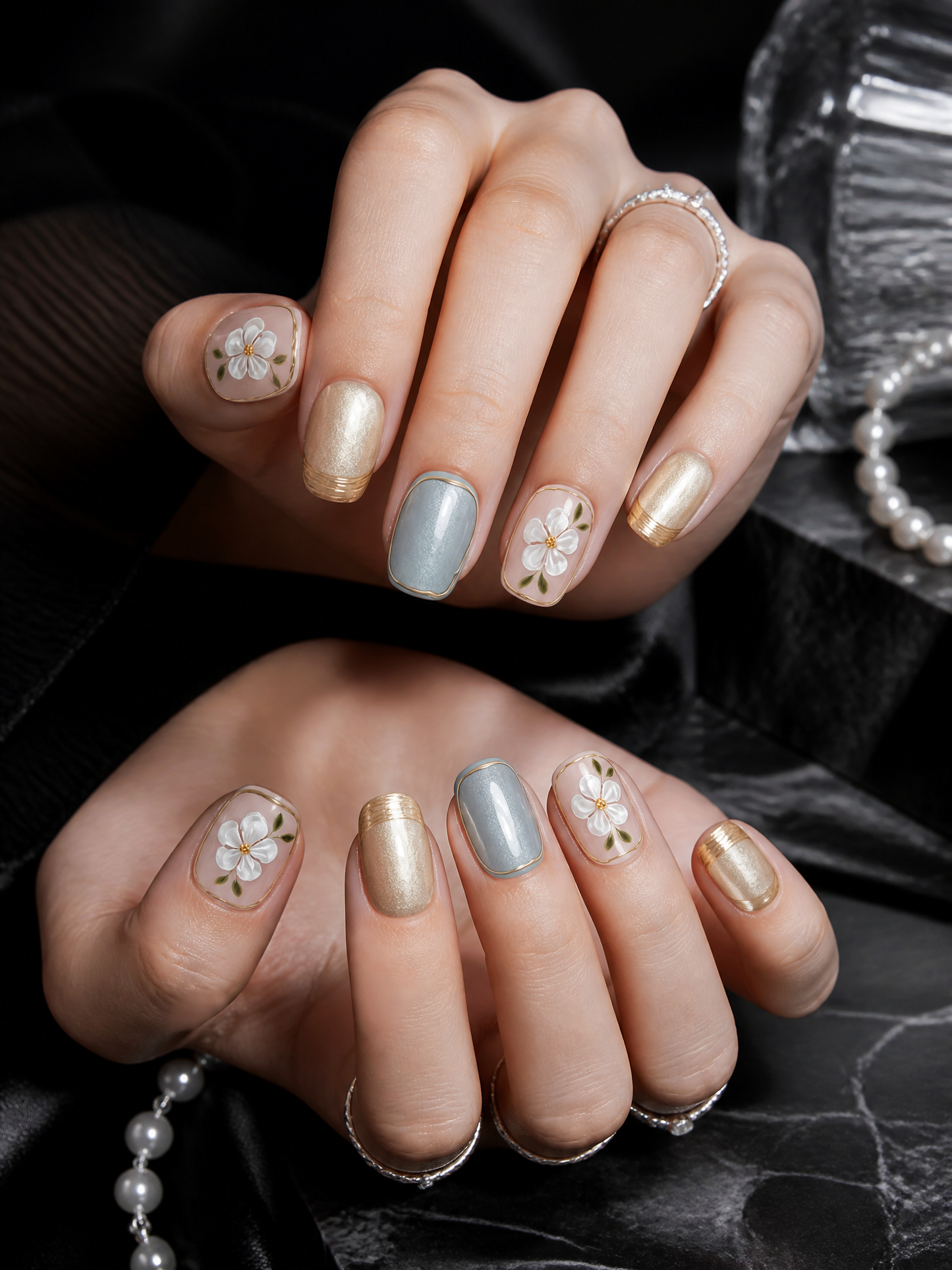 Flora’s Gilded Dawn | LUMlix Haute Nail