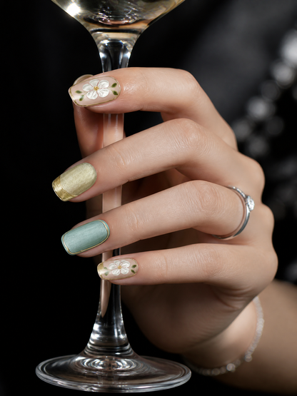 Flora’s Gilded Dawn | LUMlix Haute Nail