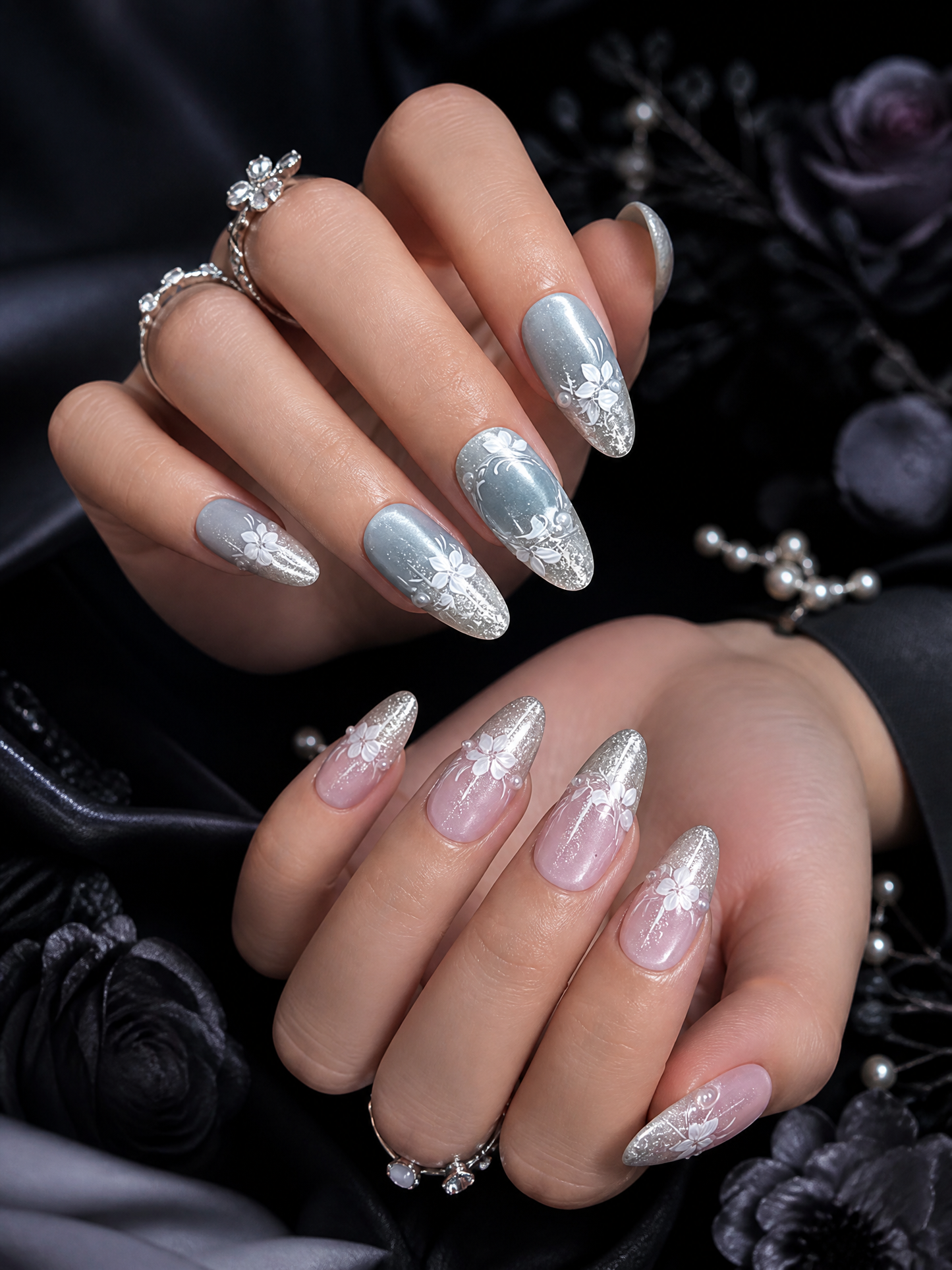 Lunaria’s Frostbloom Reverie | LUMlix Haute Nail