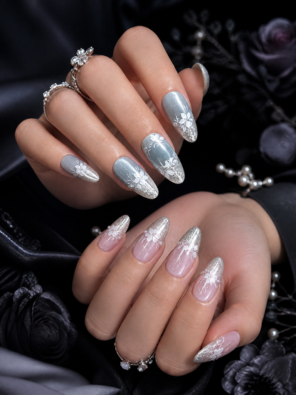 Lunaria’s Frostbloom Reverie | LUMlix Haute Nail