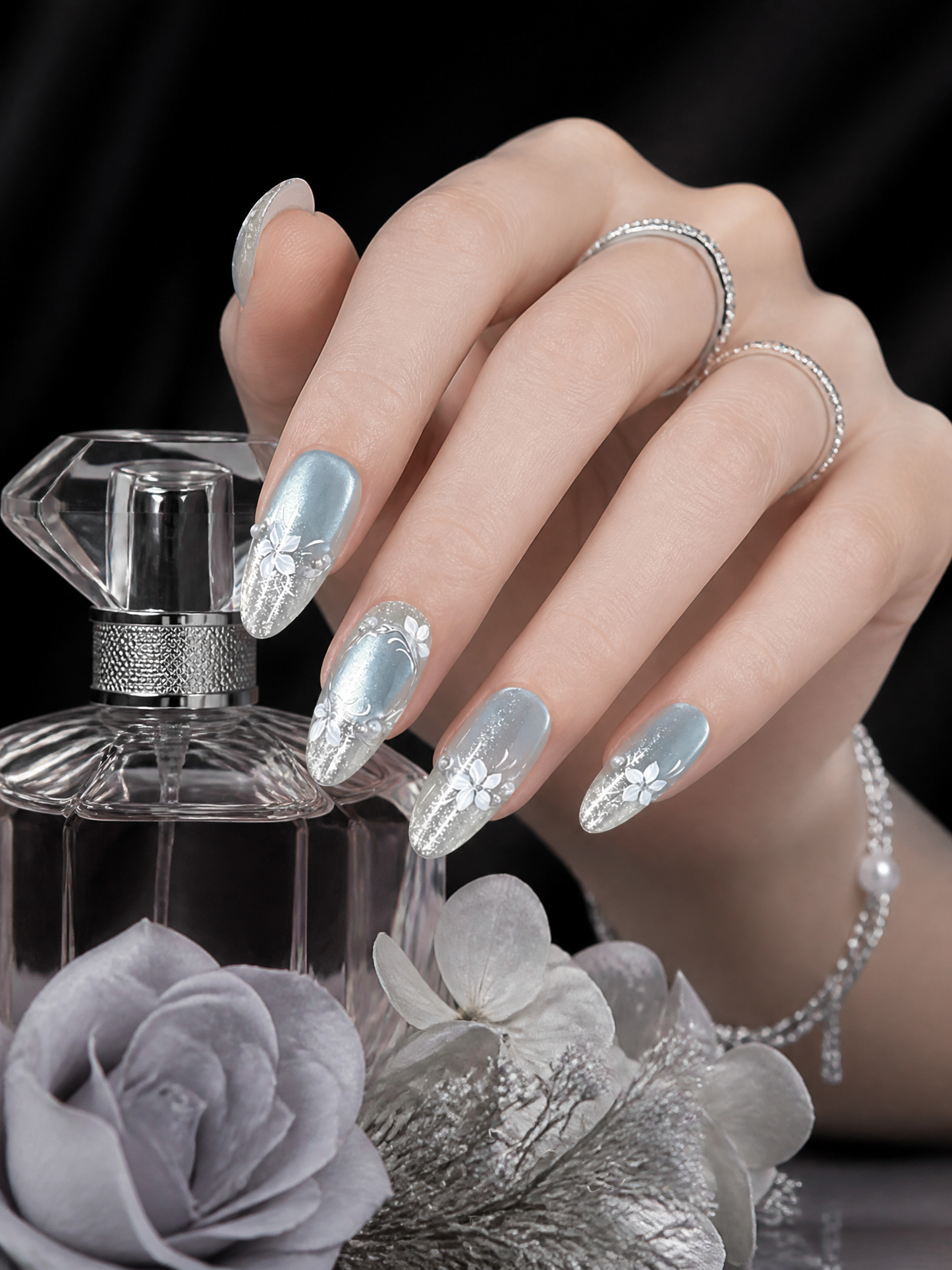 Lunaria’s Frostbloom Reverie | LUMlix Haute Nail