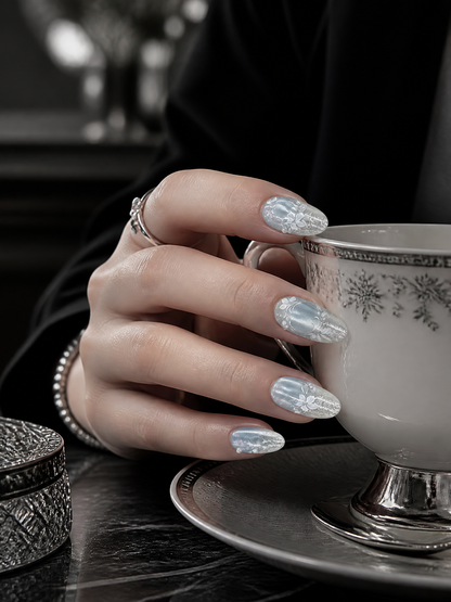 Lunaria’s Frostbloom Reverie | LUMlix Haute Nail