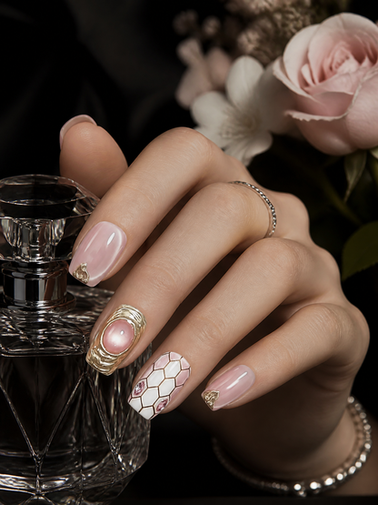 Roseate Gilded Talisman | LUMlix Haute Nail