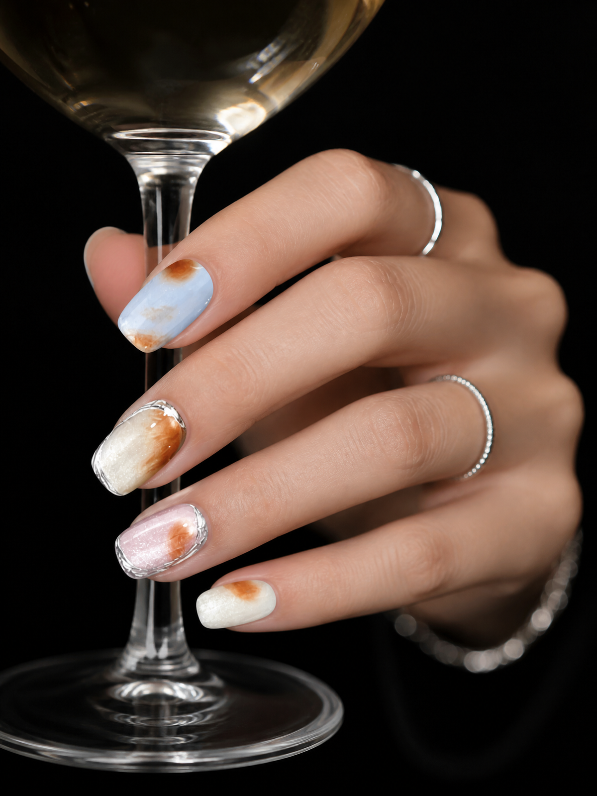 Amber Cloud Agate | LUMlix Haute Nail