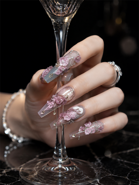 Dusty Rose Swan Sonata | LUMlix Haute Nail