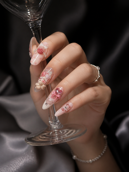 Roseate Bunny Reverie | LUMlix Haute Nail
