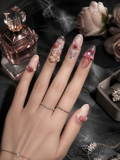 Roseate Bunny Reverie | LUMlix Haute Nail