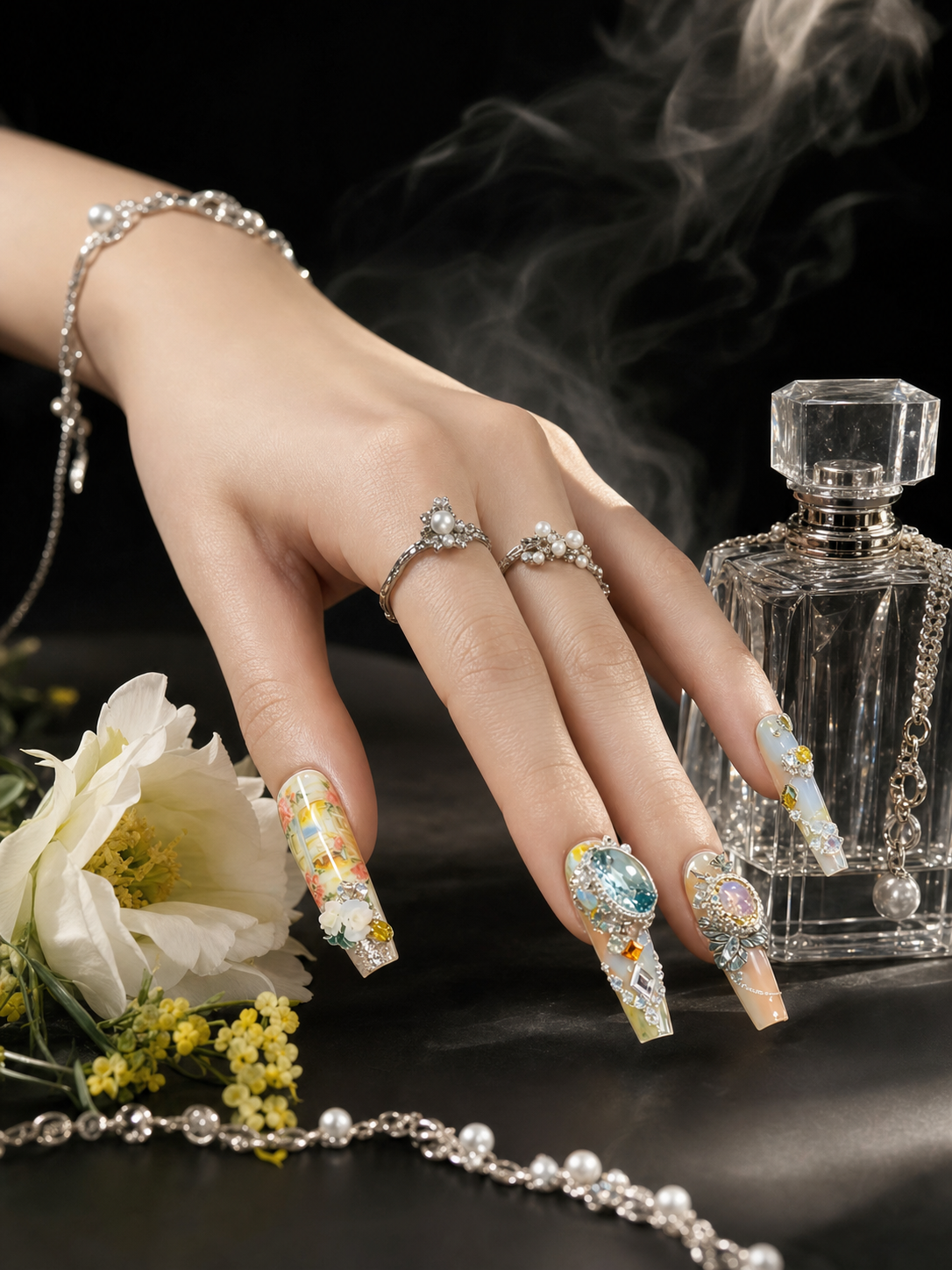 Impressionist Garden's Golden Hour | LUMlix Haute Nail
