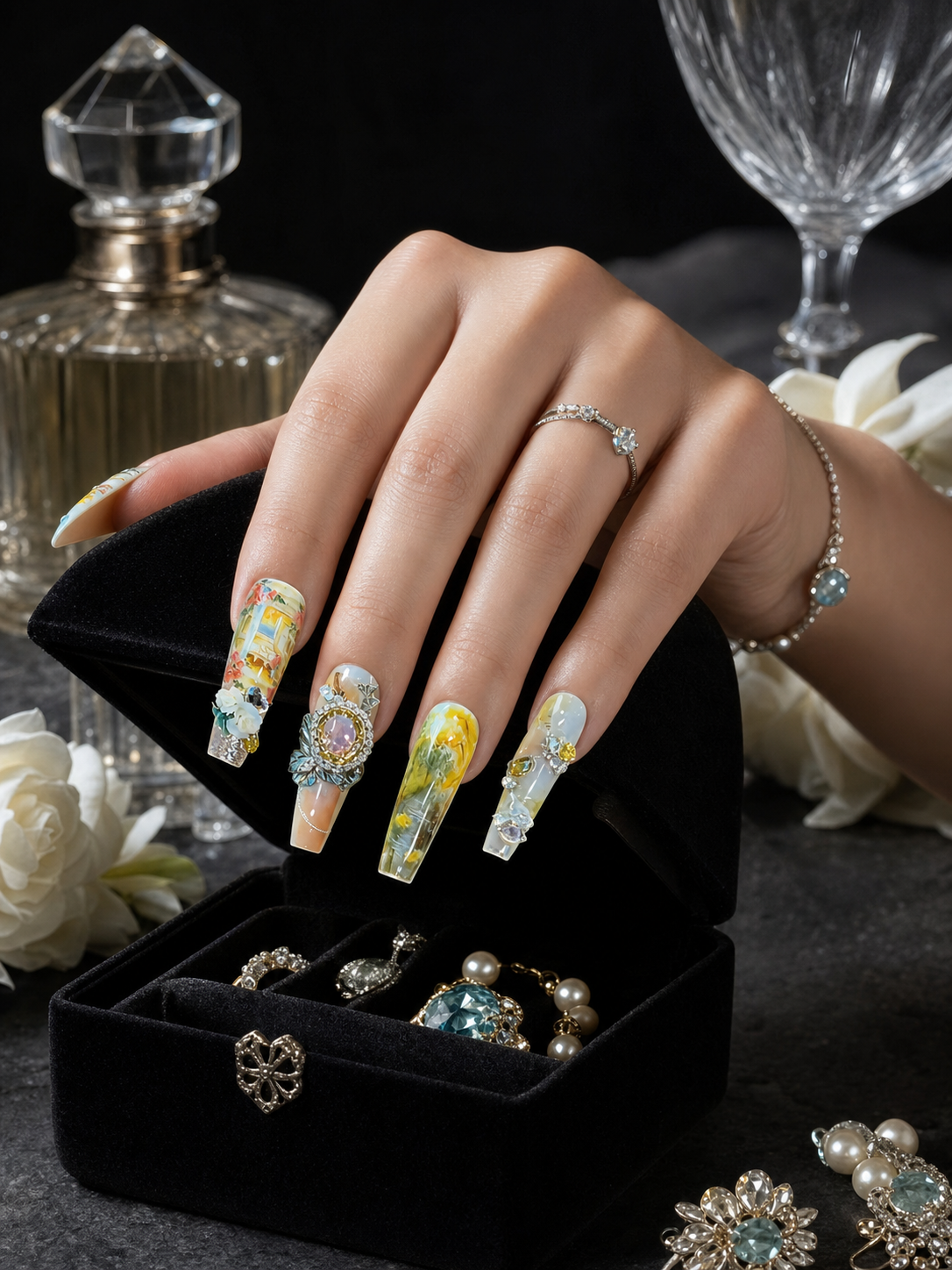 Impressionist Garden's Golden Hour | LUMlix Haute Nail