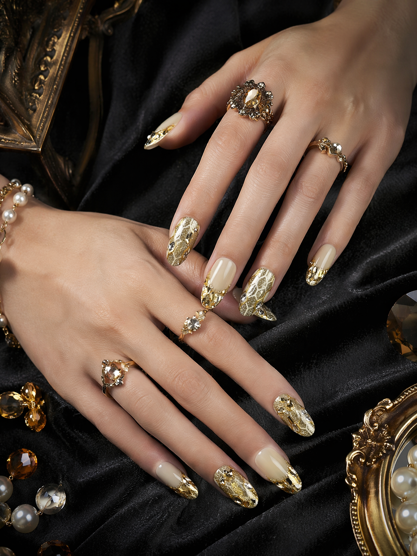 Gilded Serpent Mosaic | LUMlix Haute Nail