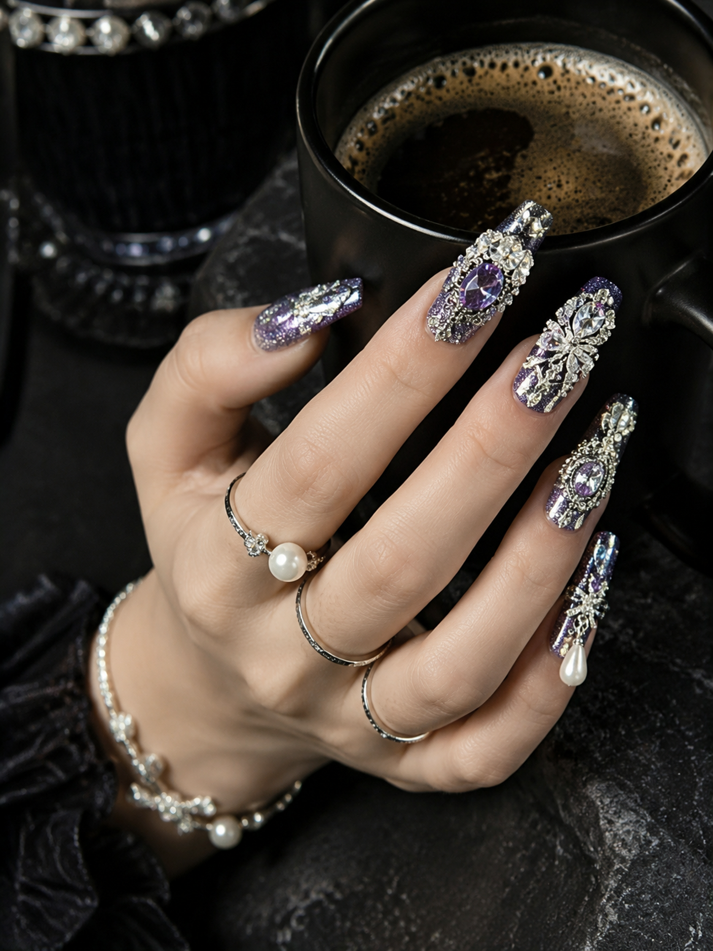 Violet Stardust Sovereign | LUMlix Haute Nail