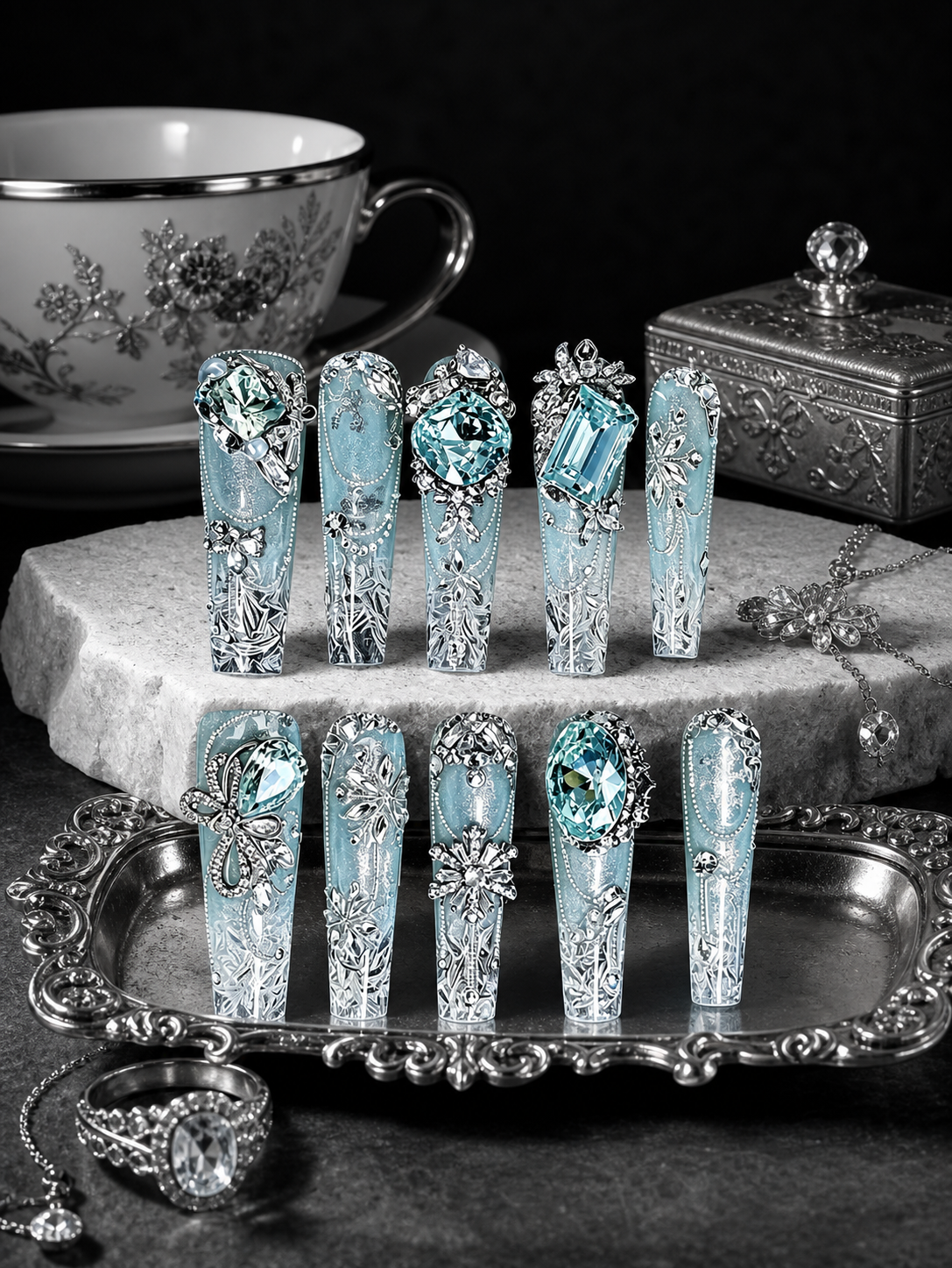 Glacial Sovereign's Embrace | LUMlix Haute Nail