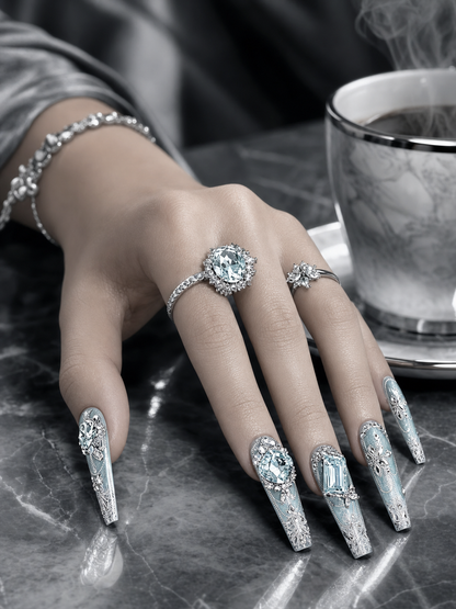 Glacial Sovereign's Embrace | LUMlix Haute Nail