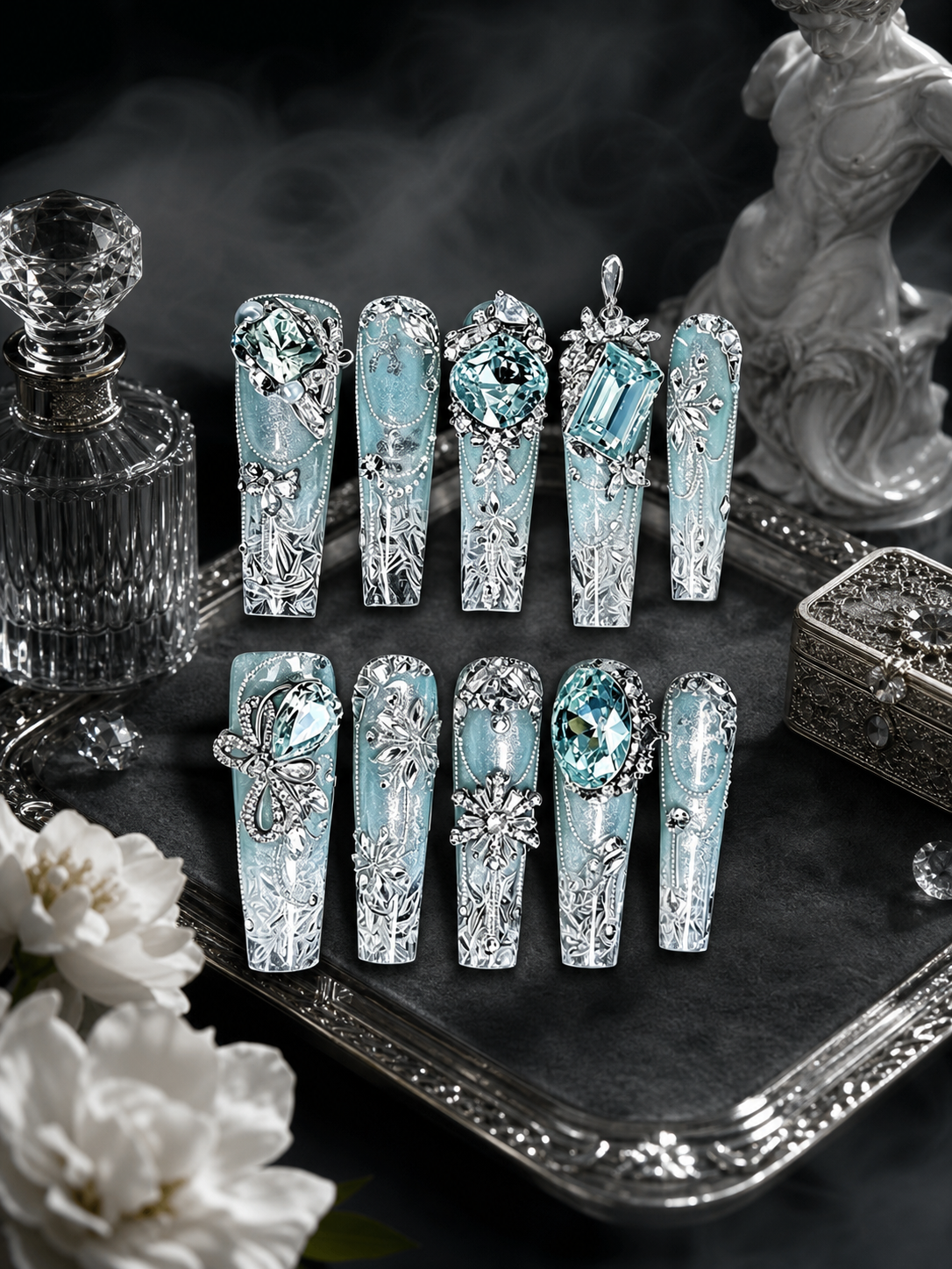 Glacial Sovereign's Embrace | LUMlix Haute Nail