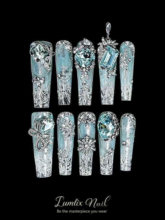 Glacial Sovereign's Embrace | LUMlix Haute Nail