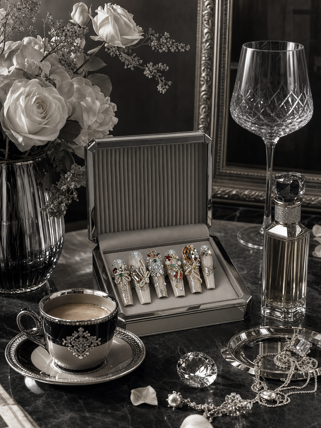 Gilded Holiday Opulence | LUMlix Haute Nail
