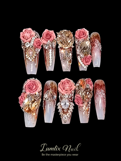 Rosé Amber Reverie | LUMlix Haute Nail