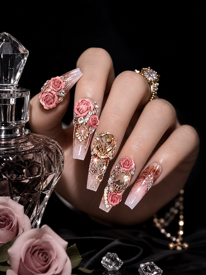 Rosé Amber Reverie | LUMlix Haute Nail