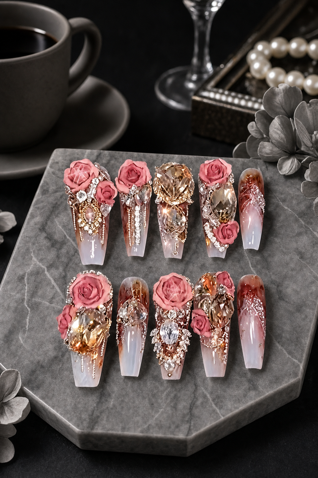 Rosé Amber Reverie | LUMlix Haute Nail