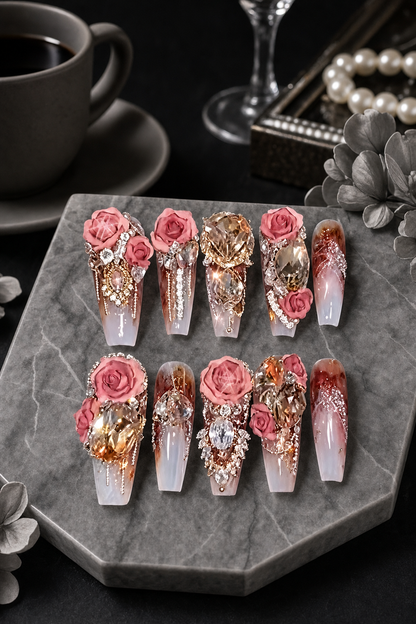 Rosé Amber Reverie | LUMlix Haute Nail