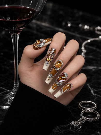 Gilded Amber Sovereign | LUMlix Haute Nail