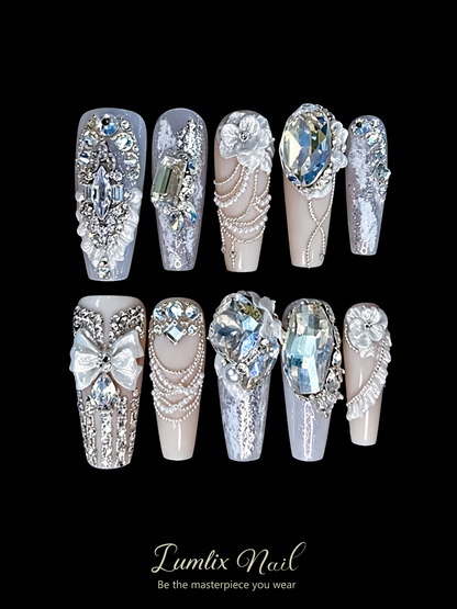 Celestial Ivory Aria | LUMlix Haute Nail