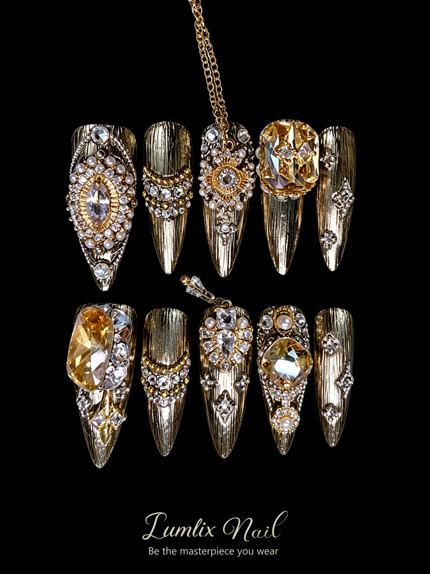 Gilded Sovereign's Legacy | LUMlix Haute Nail
