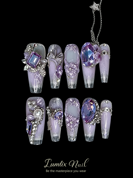 Amethyst Stardust Reverie | LUMlix Haute Nail