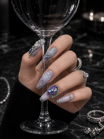 Amethyst Stardust Reverie | LUMlix Haute Nail