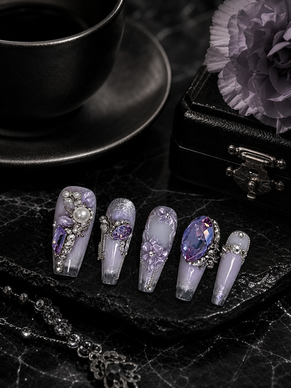 Amethyst Stardust Reverie | LUMlix Haute Nail