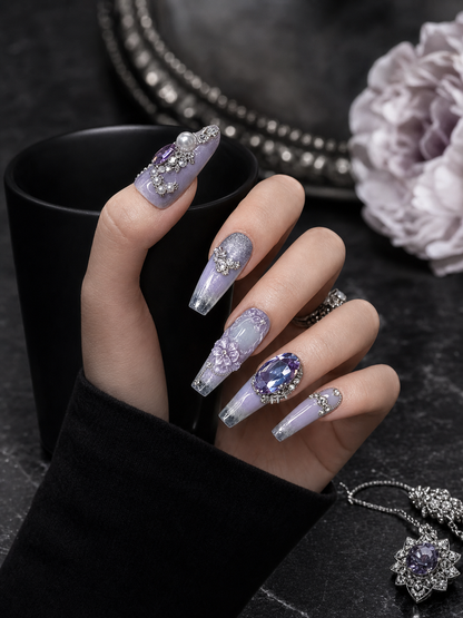 Amethyst Stardust Reverie | LUMlix Haute Nail