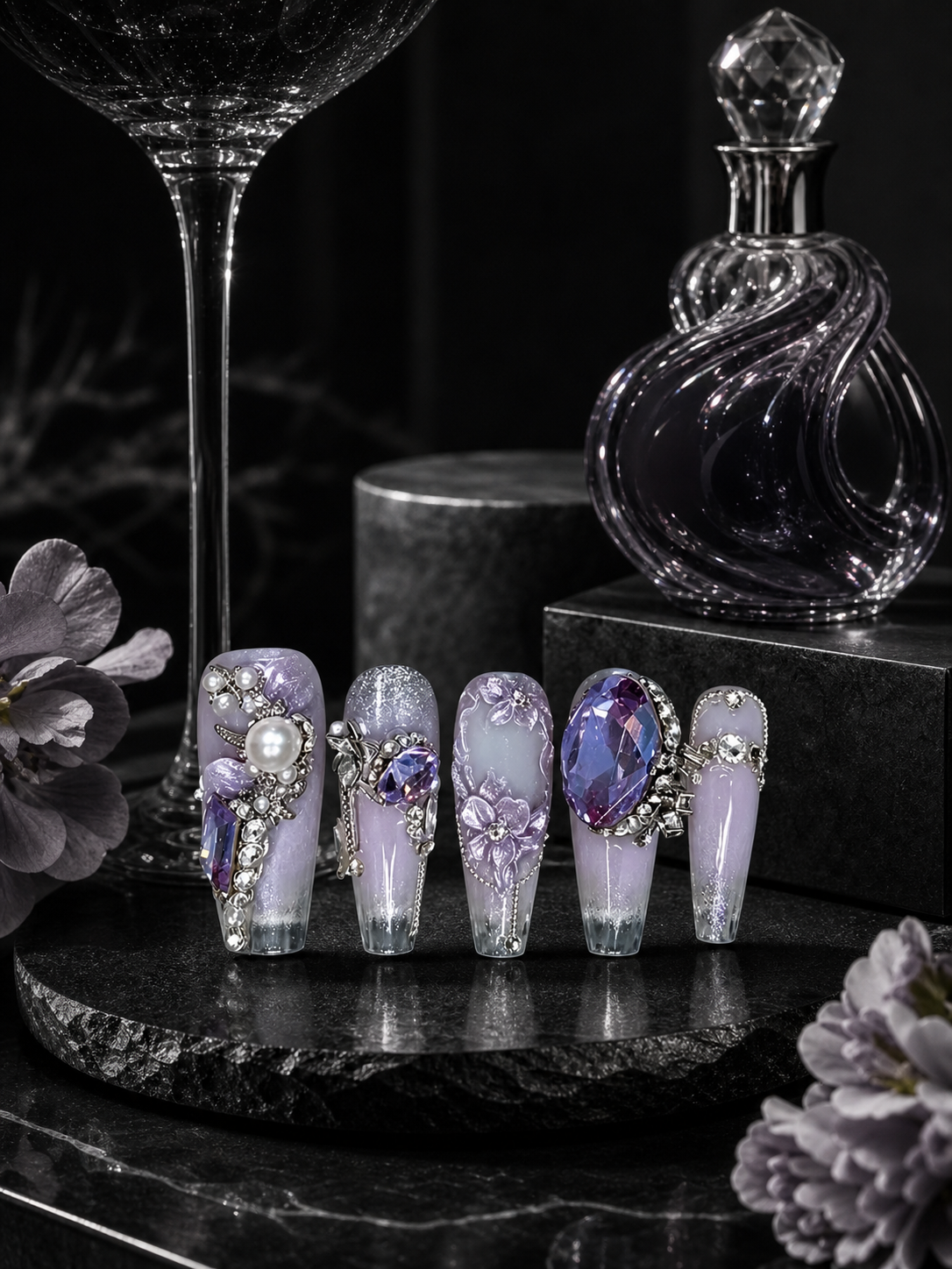 Amethyst Stardust Reverie | LUMlix Haute Nail