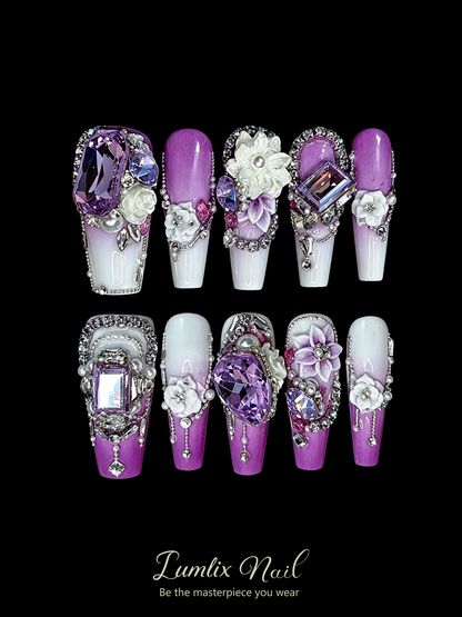 Amethyst Stardust Reverie | LUMlix Haute Nail