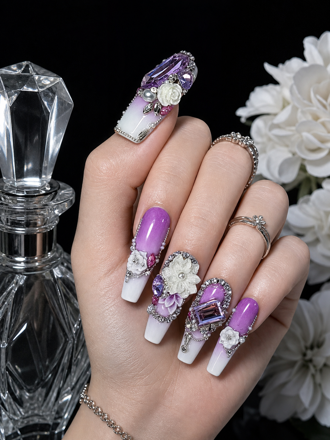 Amethyst Stardust Reverie | LUMlix Haute Nail