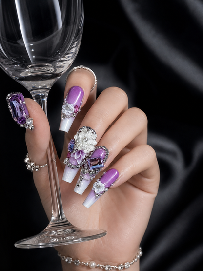 Amethyst Stardust Reverie | LUMlix Haute Nail