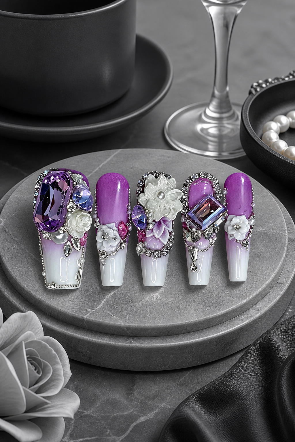 Amethyst Stardust Reverie | LUMlix Haute Nail