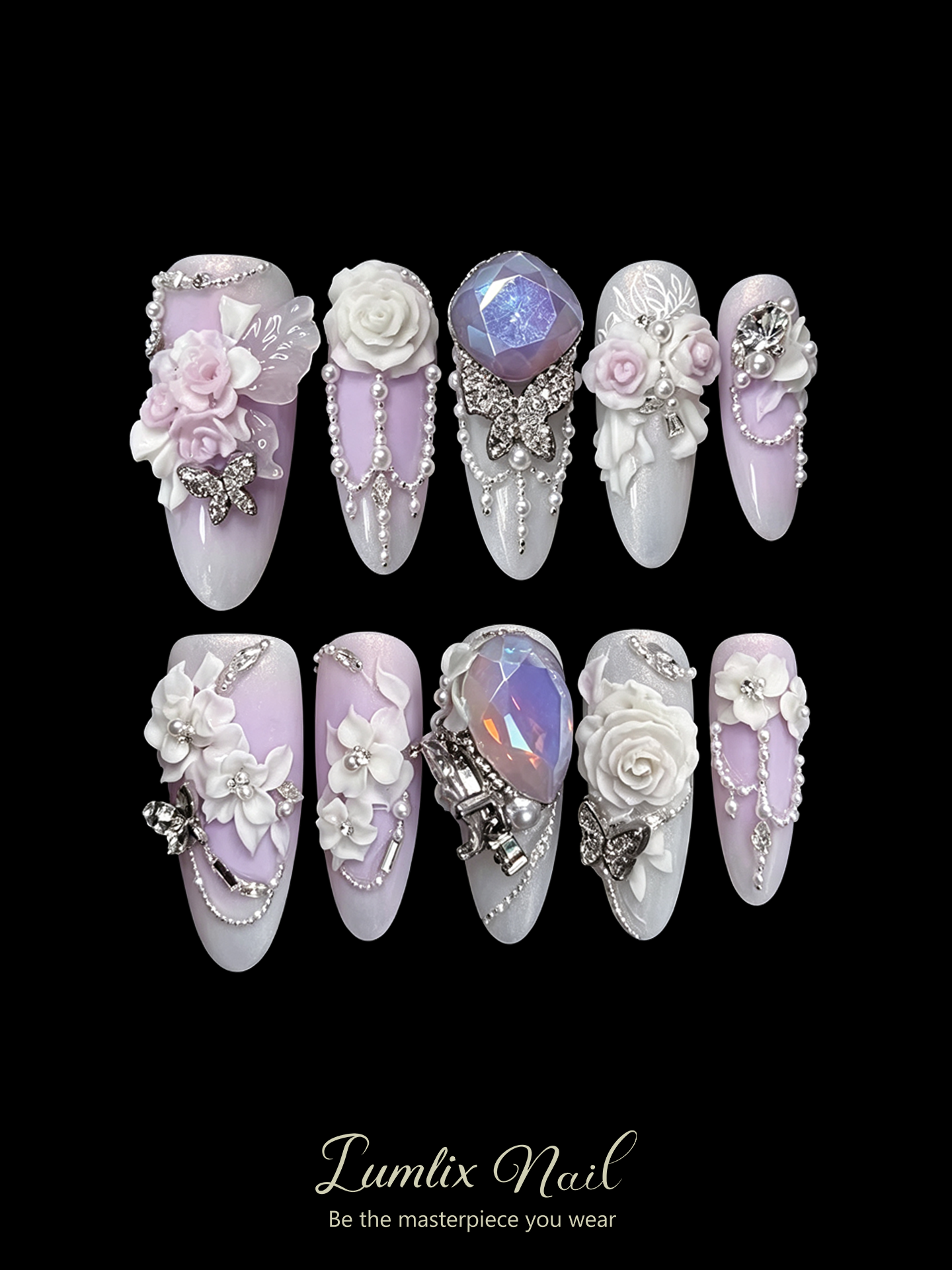 Lilac Opulence Cascade | LUMlix Haute Nail